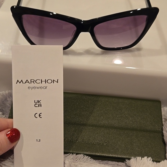 Longchamp Paris Black Sunglasses Brand New in Case main image 8
